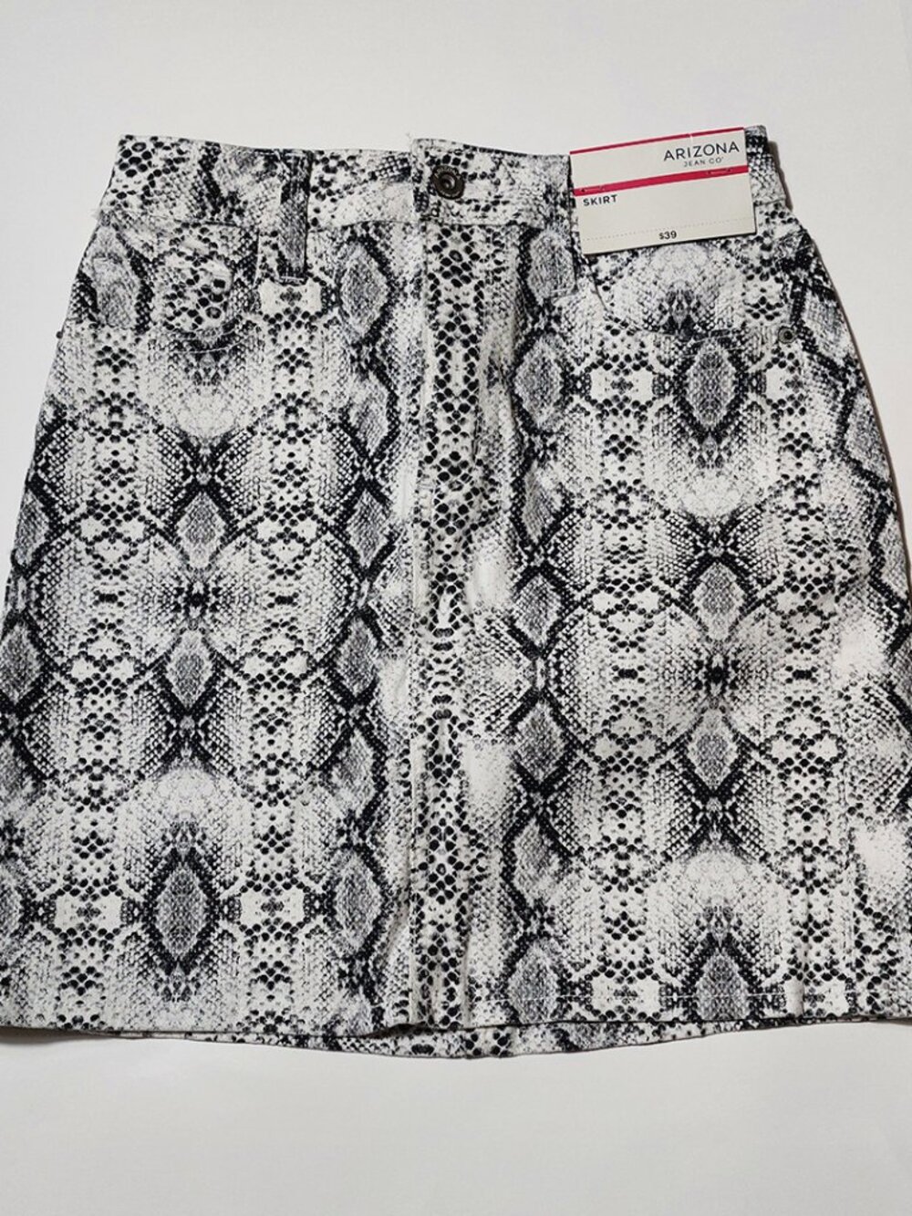 NWT Snake Print Denim Skirt